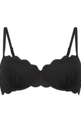 Hunkemöller Wattiertes Bügel-Bikinioberteil Scallop Schwarz