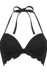 Hunkemöller Vorgeformtes Push-up Bügel-Bikinitop Scallop Cup A - E Schwarz