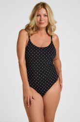 Hunkemöller Gepunkteter Badeanzug Luxe Schwarz