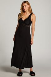 Hunkemöller Slipdress Nora Lace Long Schwarz