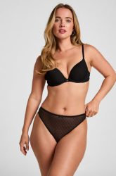 Hunkemöller Hoch geschnittener String Frankie Schwarz
