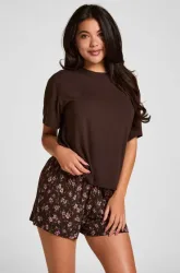 Hunkemöller Pyjama Set Loose Braun