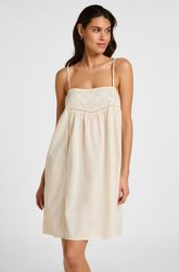Hunkemöller Slipdress Embroidery Weiß