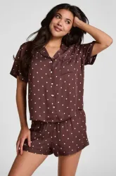 Hunkemöller Pyjama-Shorts Satin Braun
