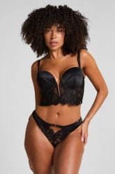 Hunkemöller Grace Brazilian mit hohem Beinausschnitt Schwarz
