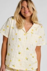 Hunkemöller Zitronen Pyjamajacke Weiß