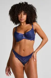 Hunkemöller Grace String mit hohem Beinausschnitt Blau