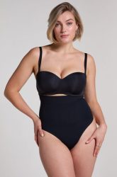 Hunkemöller Nahtloser betonender korrigierender String mit hoher Taille Schwarz