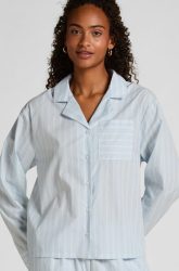 Hunkemöller - Pyjama Oberteil, für Damen, Blau Größe S