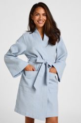 Hunkemöller Waffel-Bademantel Blau