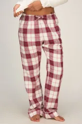 Hunkemöller Petite Pyjamahose Flanell Weiß