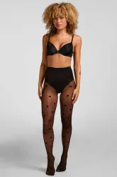 Hunkemöller Strumpfhose 15 Den Punkte Schwarz