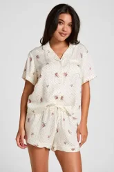Hunkemöller Pyjama-Shorts Satin Weiß