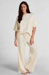 Hunkemöller Pyjama Hose Loose Weiß