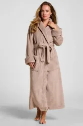 Hunkemöller Weicher Fleece-Bademantel Beige