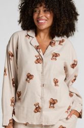 Hunkemöller Jacke Flanell-Twill Bär Beige