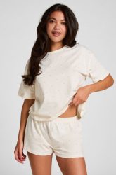 Hunkemöller Pyjamaset Baumwoll Weiß