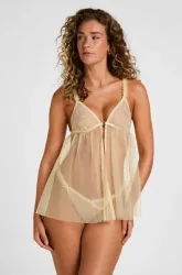 Hunkemöller Babydoll Flora Gelb
