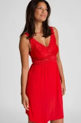 Hunkemöller - Spitzen-Negligé, für Damen, Rot, Größe S