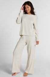 Hunkemöller Pyjama Hose Loose Pointelle Grau