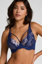 Hunkemöller - BH mit Push up Effekt, für Damen, Blau Größe 75B
