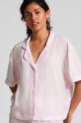 Hunkemöller Kurzärmelige Pyjama-Jacke Rose