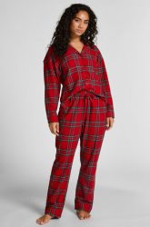 Hunkemöller Pyjamahose aus Flanell Rot