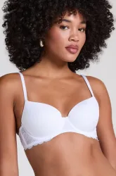Hunkemöller Vorgeformter Bügel-BH Angie mit Spitze Weiß