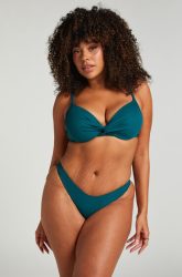 Hunkemöller Bikini Slip mit hohem Beinausschnitt Eclipse Grün
