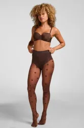 Hunkemöller Strumpfhose 15 Den Punkte Braun