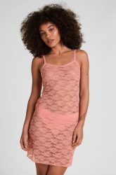 Hunkemöller Slipdress aus Allover-Spitze Rose