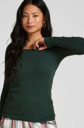 Hunkemöller Pyjama-Top Baumwolle Grün