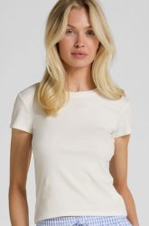 Hunkemöller Kurzärmeliges Pyjama-Oberteil Weiß