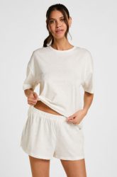 Hunkemöller Pyjamaset Baumwoll Weiß