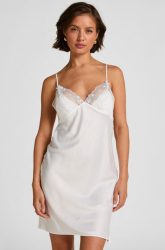 Hunkemöller Peonie Slipdress Satin Weiß
