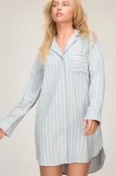 Hunkemöller Nachthemd Streifen Blau