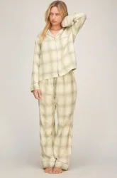 Hunkemöller Petite Pyjama-Hose Woven Grün