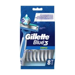 Gillette Blue 3 Einwegrasierer Simple 3 Klingen 8 Stück