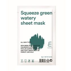 E. NATURE Squeeze green Watery Sheet mask