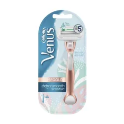Gillette Venus Extra Smooth Rasierer Roségold + 2 Klingen