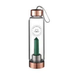 YOGA BOUTIQUE Get energized, get happy! Crystal Water Bottle Aventurin rosegold