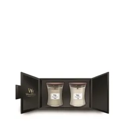 WoodWick Fireside & Linen 2 Medium Jar Giftset