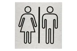 Alu-Schild Toiletten Symbol | ⌀ 12 cm