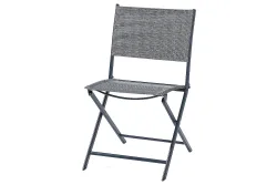 Home and More Klappstuhl Sling Grau Meliert | 55 × 46 × 80 cm