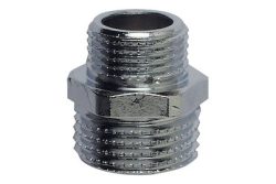 Cornat Reduzier-Doppelnippel Chrom | 1/2 × 3/8