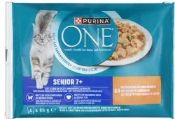 Purina ONE Katzenfutter Senior 7+ in Sauce Huhn 4x85g