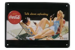 Münder Email Schild Coca-Cola Talk About | 15 × 10 cm