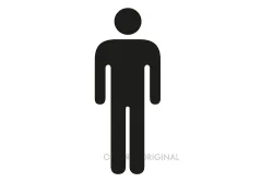 Herren-Symbol Schwarz | 13 × 8 cm