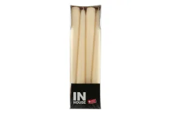 InHouse Spitzkerzen ecru 2.2x24cm 12 Stück