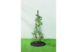 Old Garden Obelisk Pedro Metall Schwarz | 115 × 42 × 42 cm